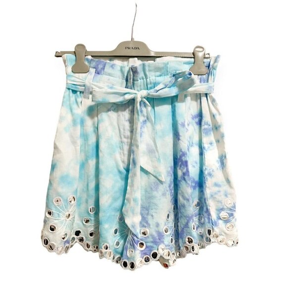 New with tag, Juliet Dunn Mirror-Detailed Tie-Dyed Cotton Shorts Size 2 (US 6/8) - Picture 2 of 15